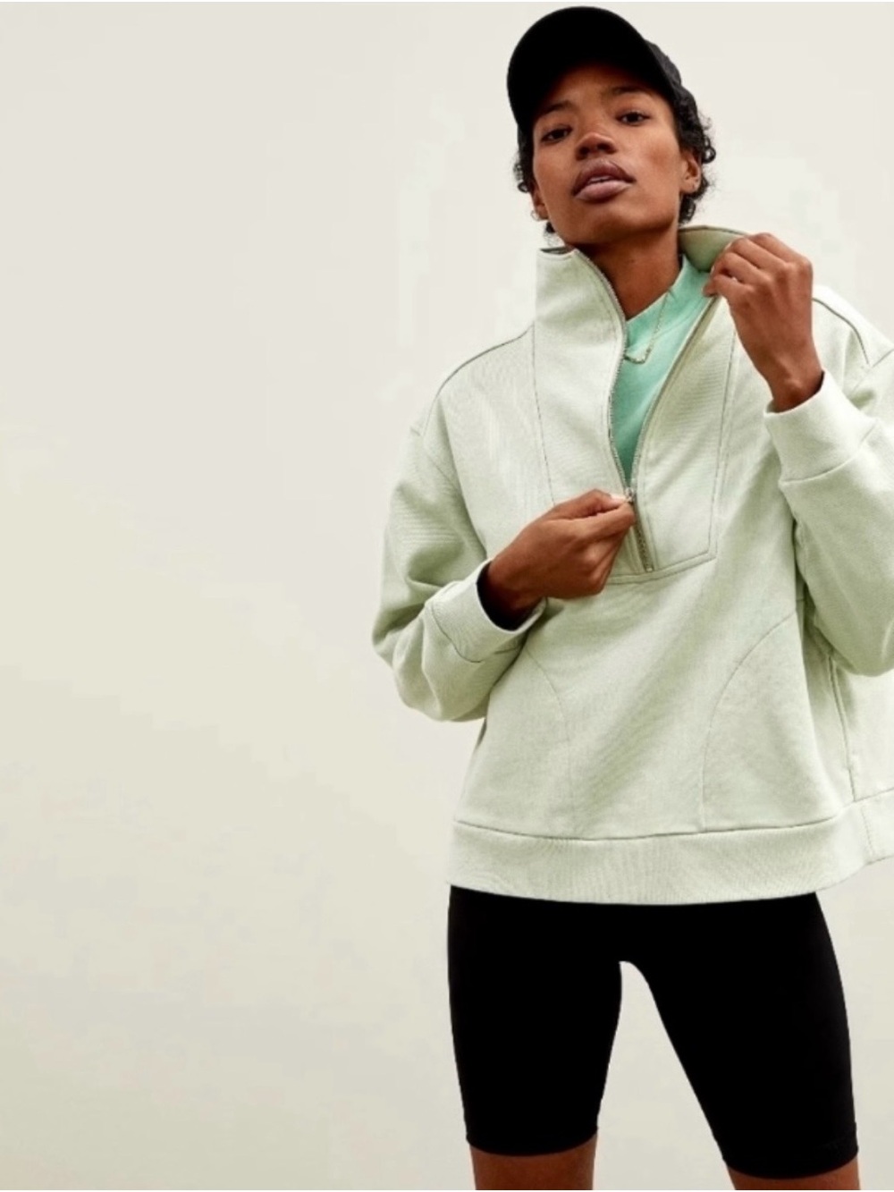 Everlane Track Half-Zip Pullover Sweatshirt
